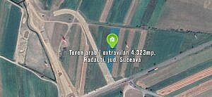 Teren arabil extravilan 4.323mp, Radauti, jud. Suceava
