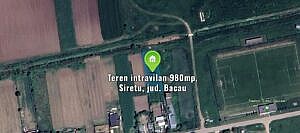 Teren intravilan 980mp, Siretu, jud. Bacau