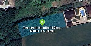 Teren arabil intravilan 1.500mp, Giurgiu, jud. Giurgiu