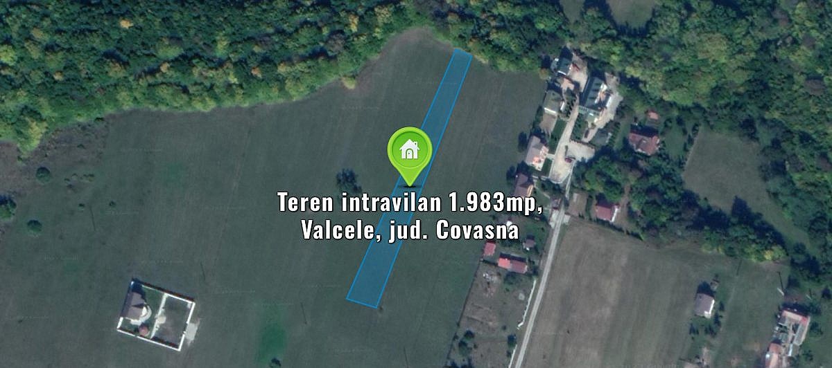 Teren intravilan 1.983mp, Valcele, jud. Covasna
