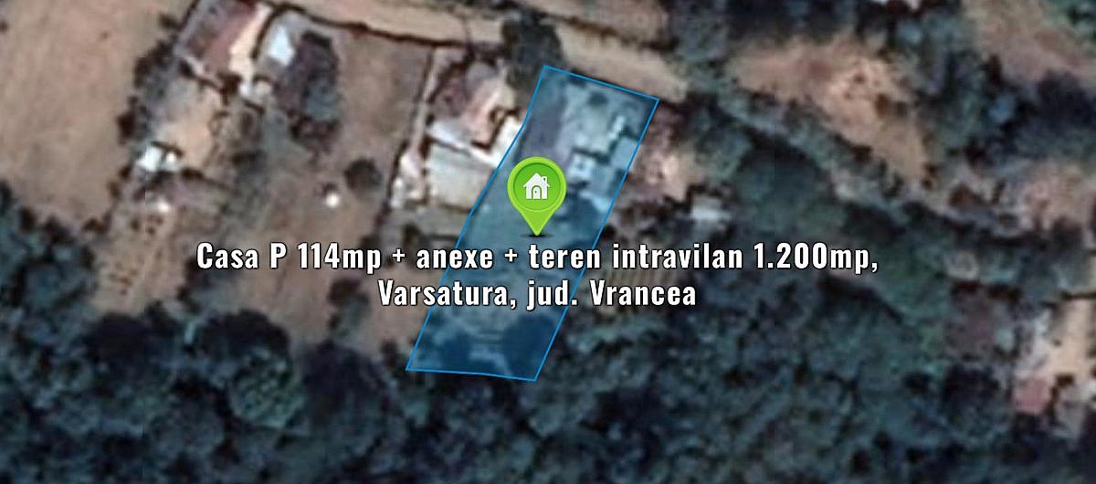 Casa P 114mp + anexe + teren intravilan 1.200mp, Varsatura, jud. Vrancea