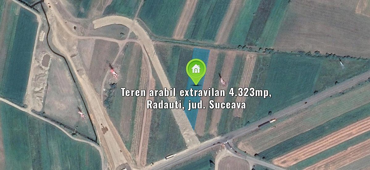 Teren arabil extravilan 4.323mp, Radauti, jud. Suceava