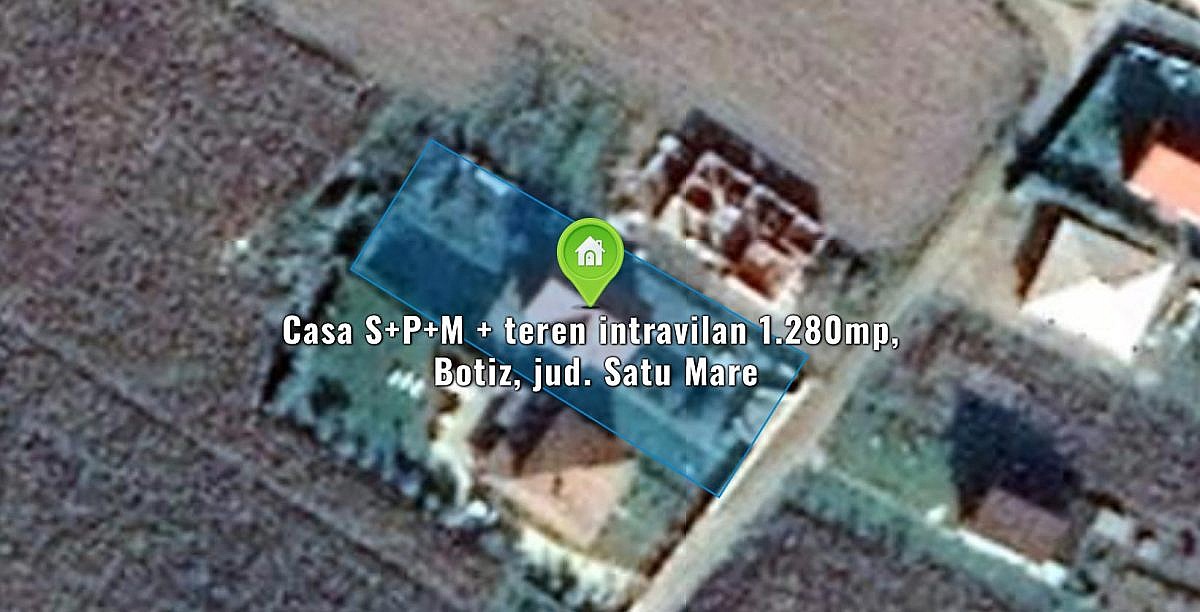 Casa S+P+M + teren intravilan 1.280mp, Botiz, jud. Satu Mare
