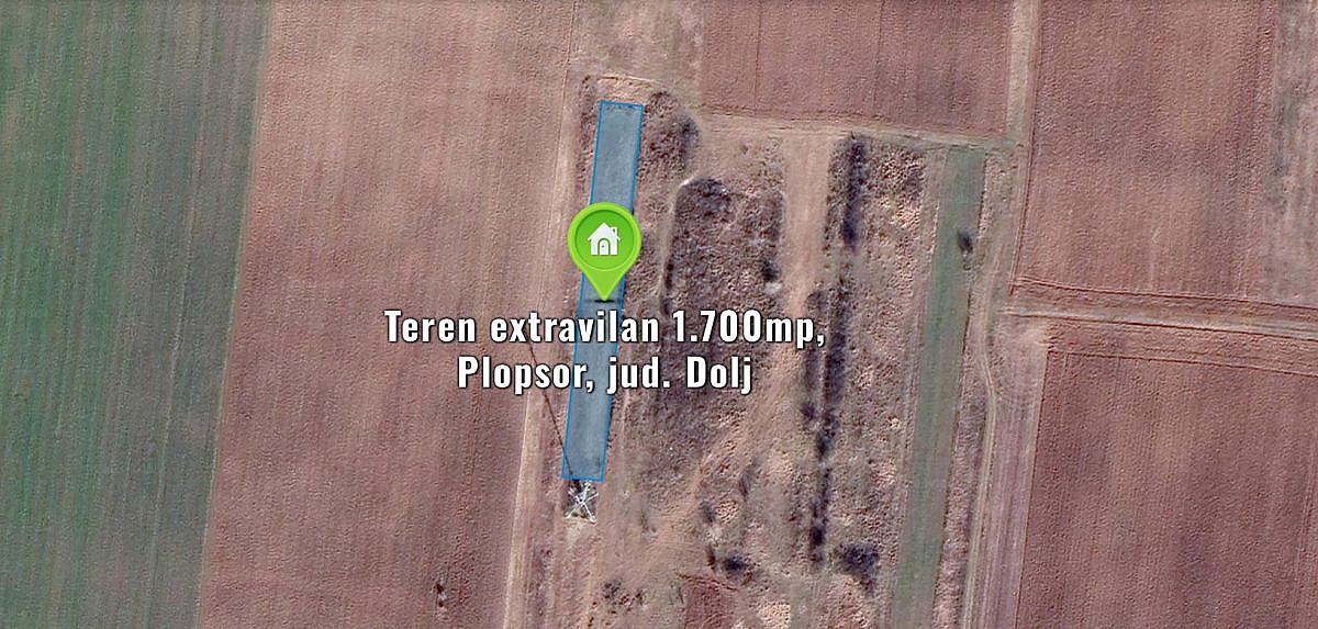 Teren extravilan 1.700mp, Plopsor, jud. Dolj