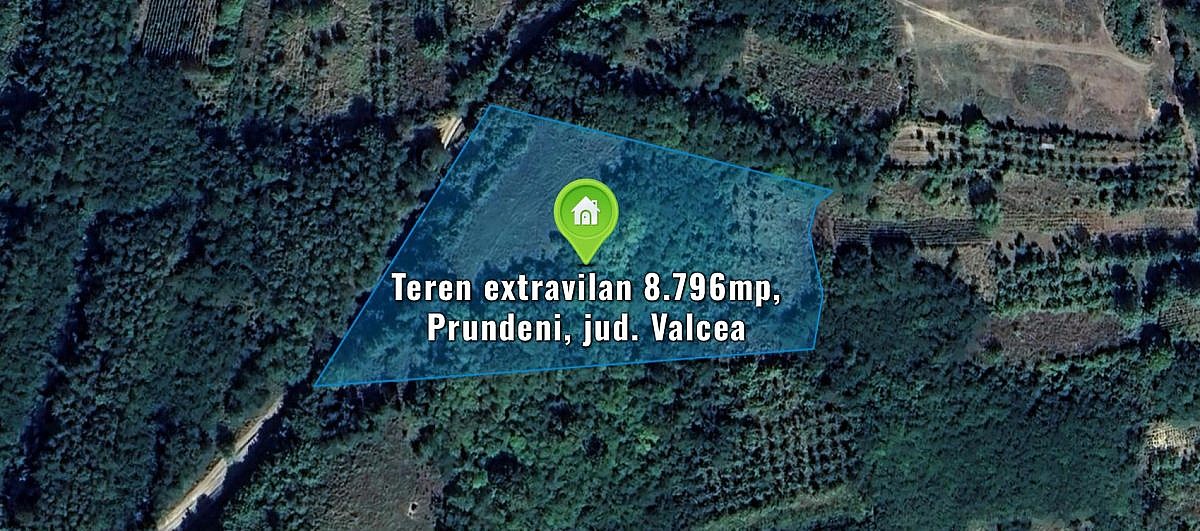 Teren extravilan 8.796mp, Prundeni, jud. Valcea