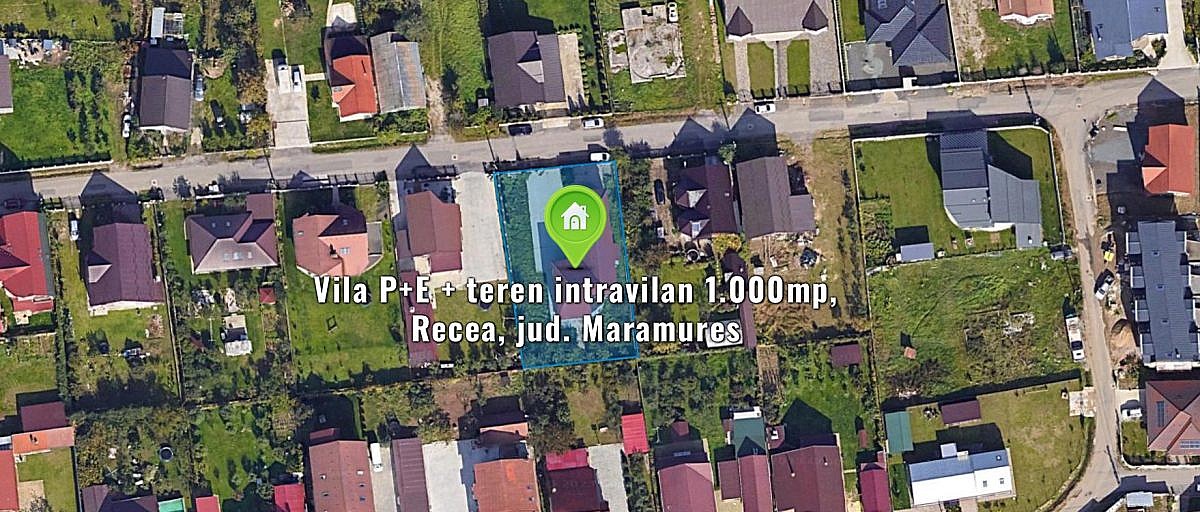 Vila P+E + teren intravilan 1.000mp, Recea, jud. Maramures