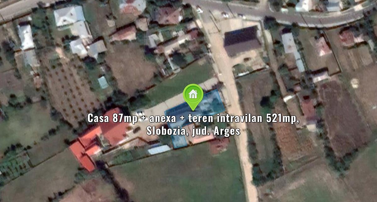 Casa 87mp + anexa + teren intravilan 521mp, Slobozia, jud. Arges
