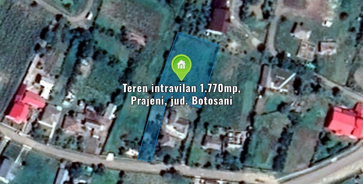 Teren intravilan 1.770mp, Prajeni, jud. Botosani