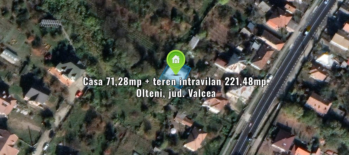 Casa 71,28mp + teren intravilan 221,48mp, Olteni, jud. Valcea