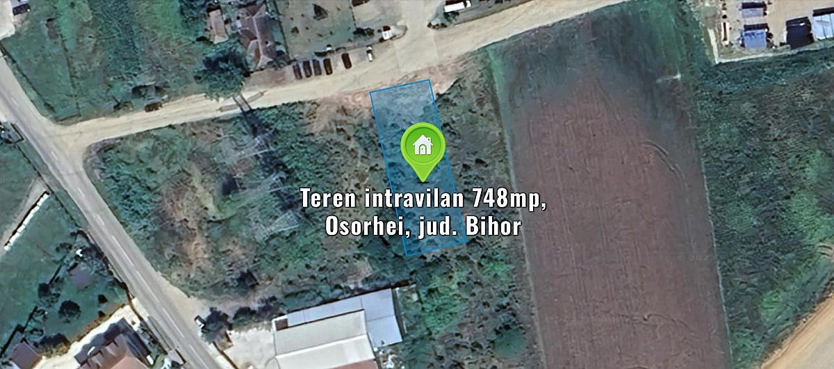 Teren intravilan 748mp, Osorhei, jud. Bihor