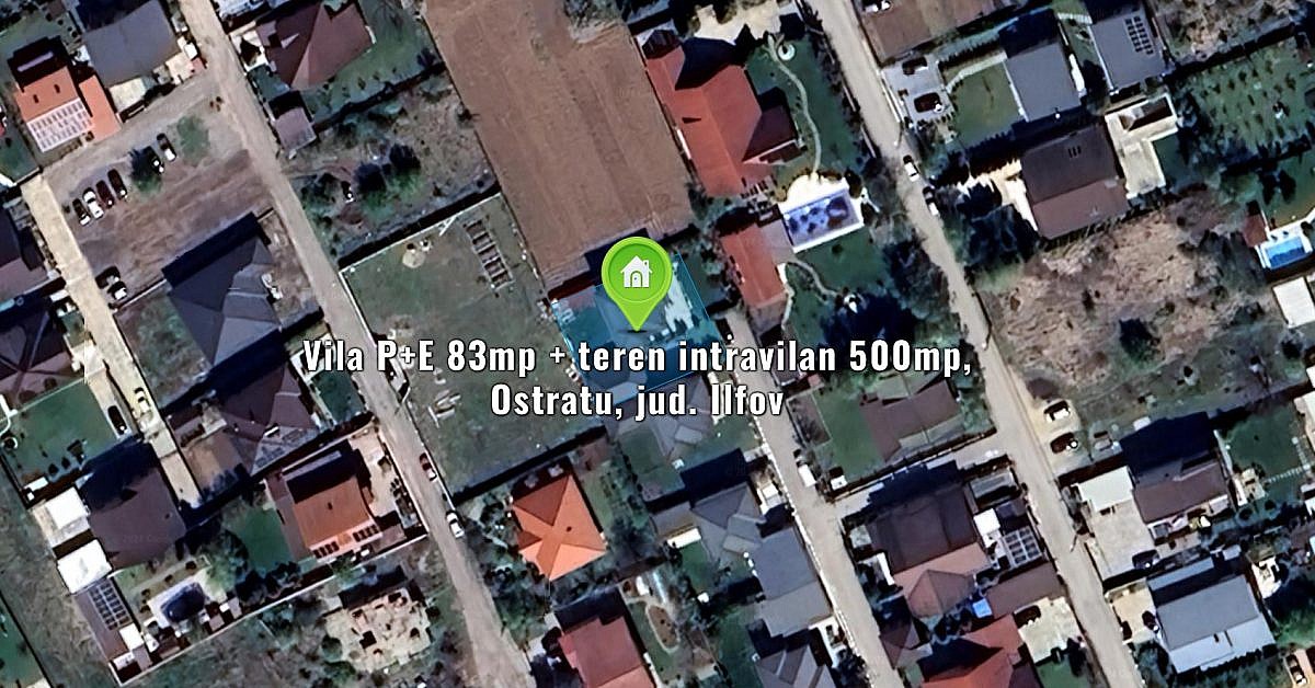 Vila P+E 83mp + teren intravilan 500mp, Ostratu, jud. Ilfov