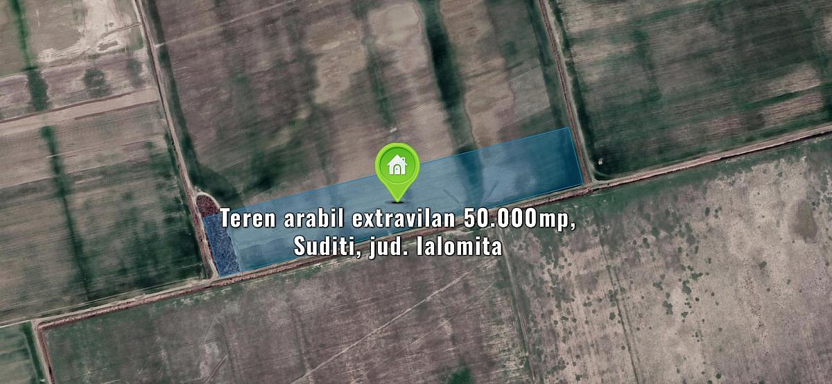 Teren arabil extravilan 50.000mp, Suditi, jud. Ialomita