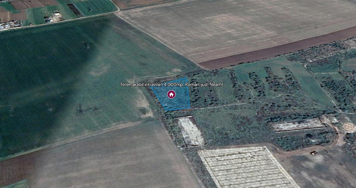 Teren arabil intravilan 4.000mp, Roman, jud. Neamt