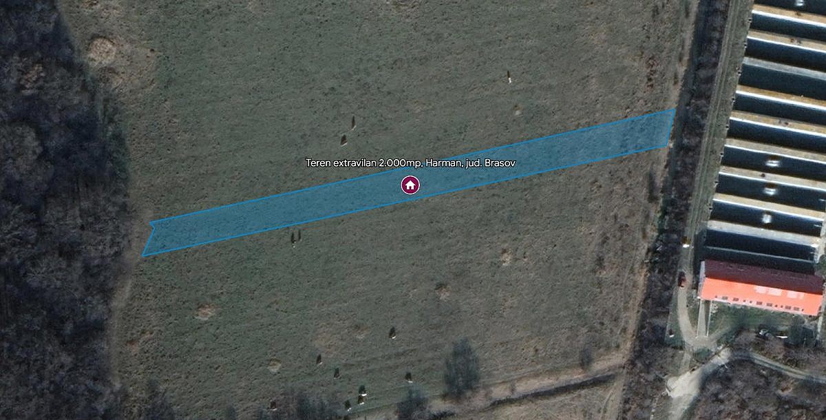 Teren extravilan 2.000mp, Harman, jud. Brasov