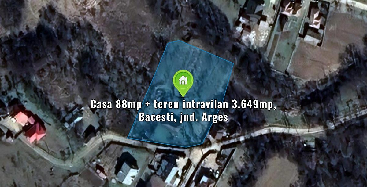 Casa 88mp + teren intravilan 3.649mp, Bacesti, jud. Arges