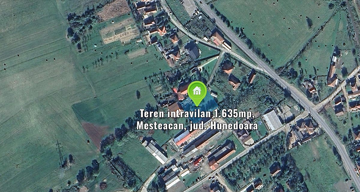 Teren intravilan 1.635mp, Mesteacan, jud. Hunedoara