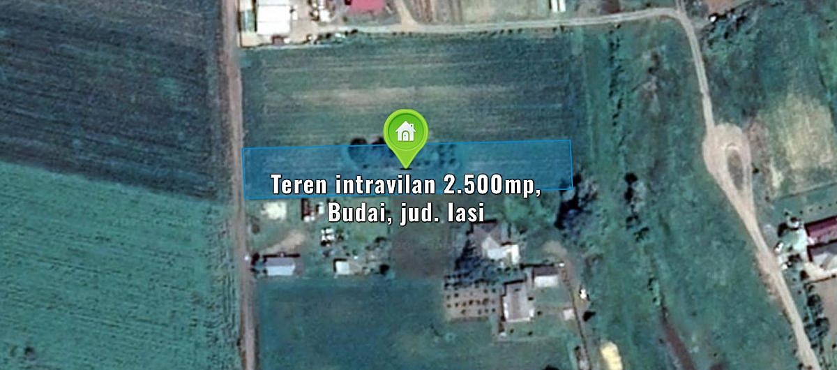 Teren intravilan 2.500mp, Budai, jud. Iasi