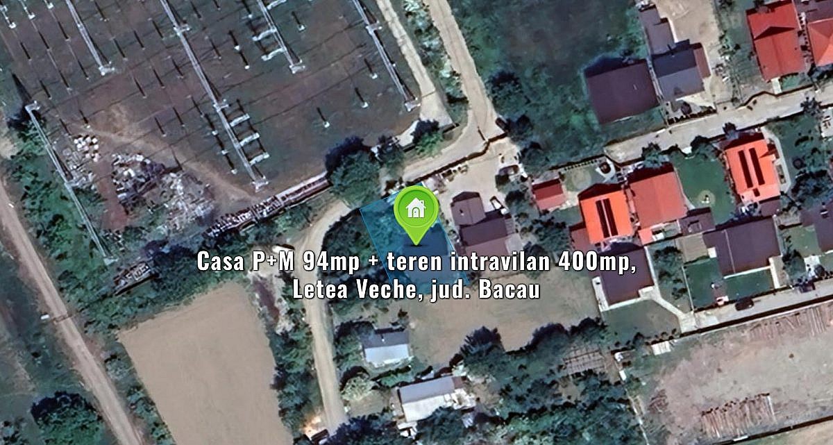 Casa P+M 94mp + teren intravilan 400mp, Letea Veche, jud. Bacau