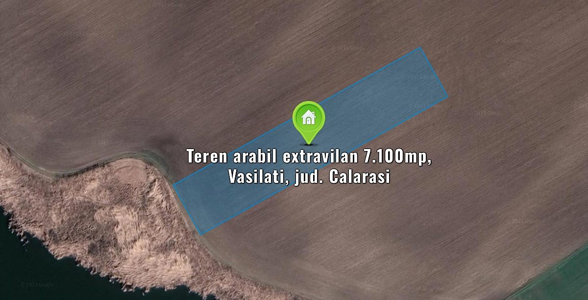 Teren arabil extravilan 7.100mp, Vasilati, jud. Calarasi