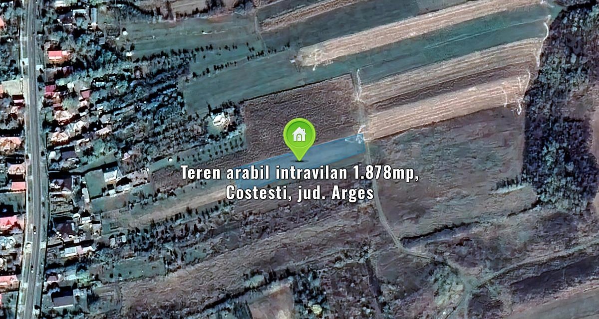 Teren arabil intravilan 1.878mp, Costesti, jud. Arges