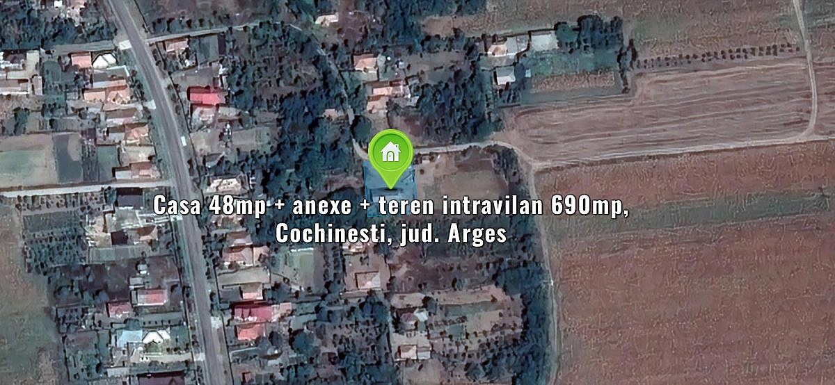 Casa 48mp + anexe + teren intravilan 690mp, Cochinesti, jud. Arges