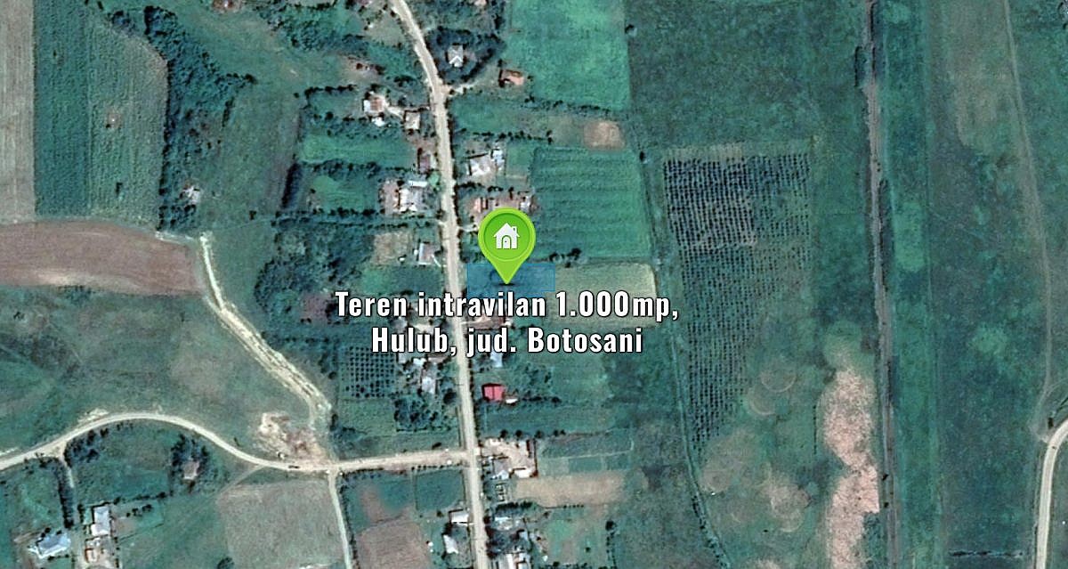 Teren intravilan 1.000mp, Hulub, jud. Botosani