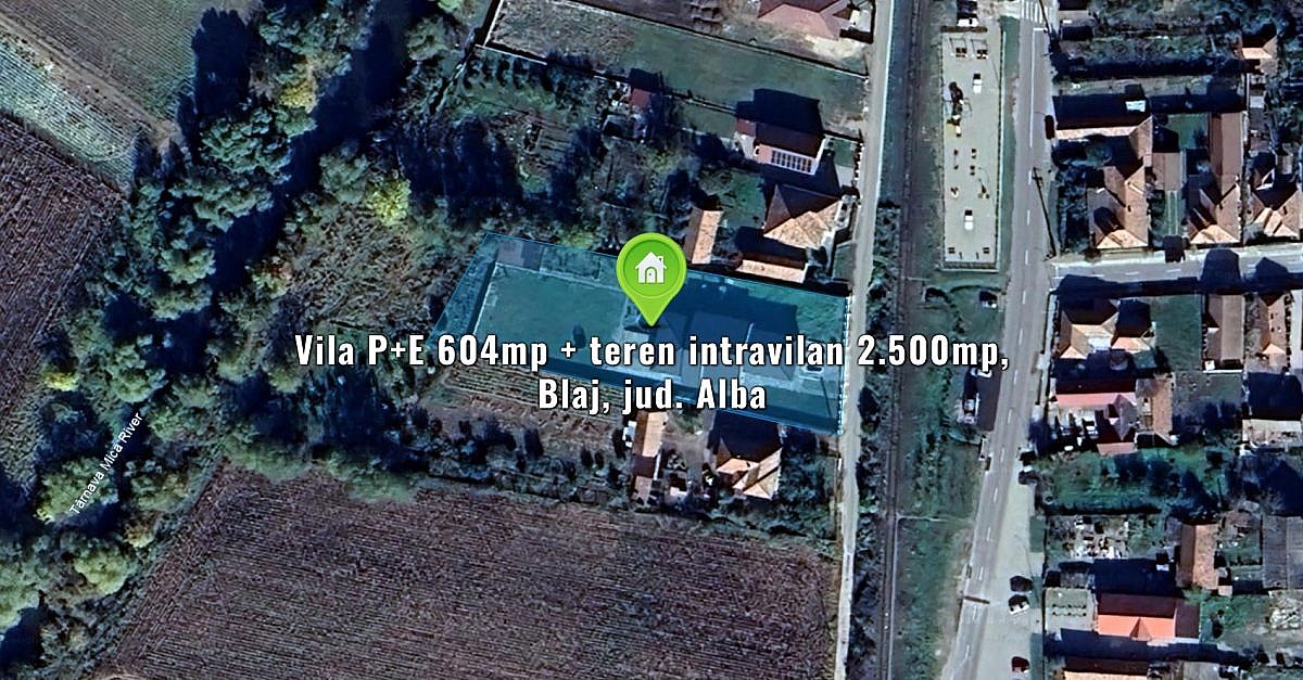 Vila P+E 604mp + teren intravilan 2.500mp, Blaj, jud. Alba