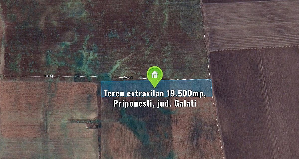 Teren extravilan 19.500mp, Priponesti, jud. Galati