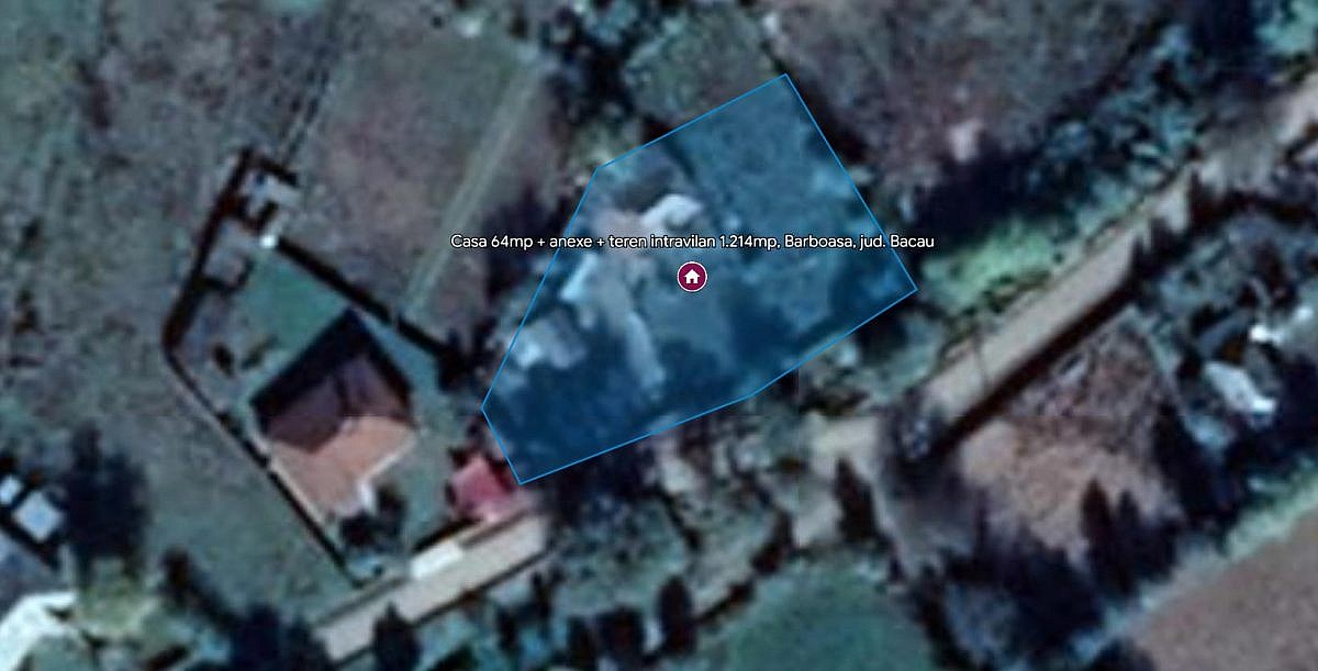 Casa 64mp + anexe + teren intravilan 1.214mp, Barboasa, jud. Bacau