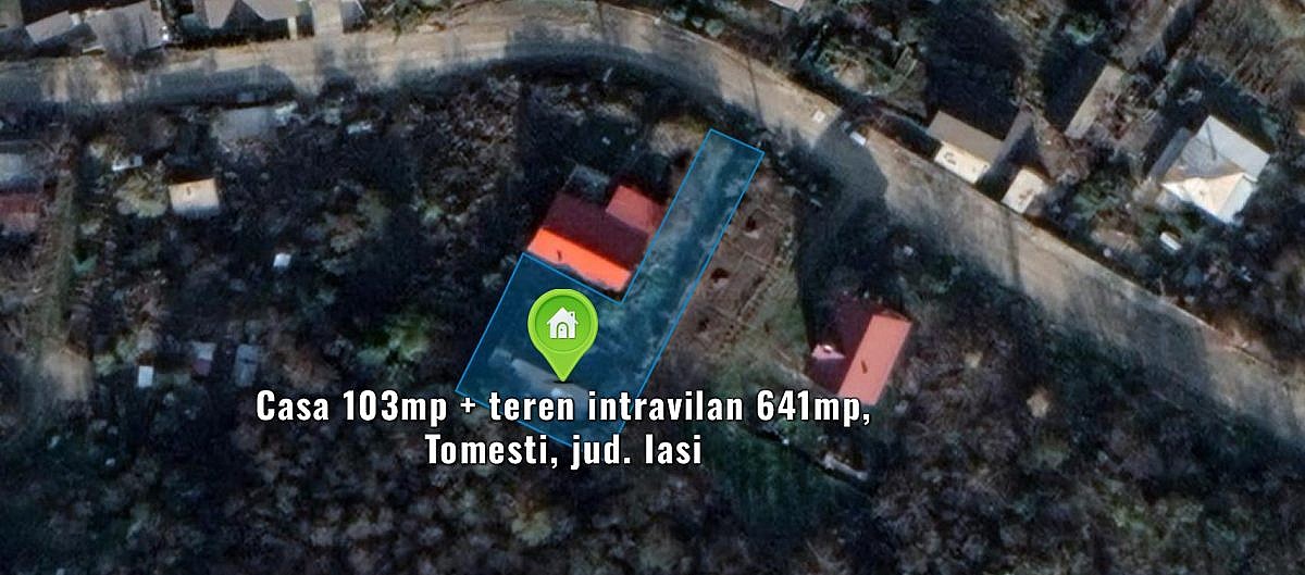 Casa 103mp + teren intravilan 641mp, Tomesti, jud. Iasi
